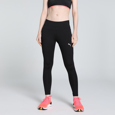 PUMA Solid Women Black Tights