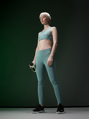 PUMA Solid Women Grey Tights