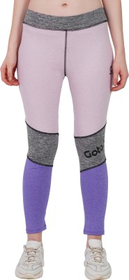 GOTO Color Block Women Pink Tights