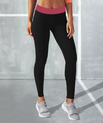 M7 By Metronaut Solid Women Black Tights