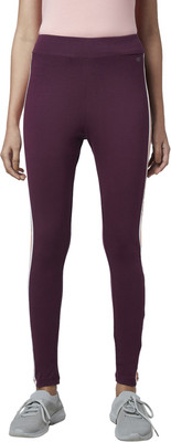 Ajile By Pantaloons Printed Women Purple Tights