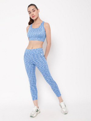 Clovia Printed Women Blue Tights