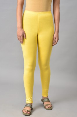 ELLEVEN Ethnic Wear Legging(Yellow, Solid)