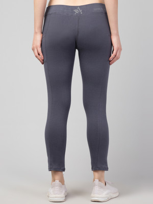 CKARFE Solid Women Grey Tights
