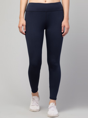 CKARFE Solid Women Blue Tights