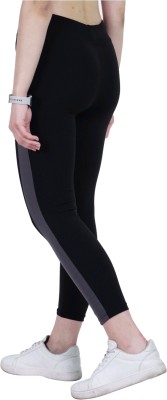 KOOLEST Color Block Women Black, Light Green Tights