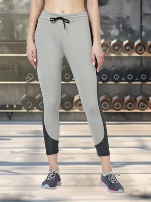 UNICUS APPAREL Color Block Women Grey, Black Tights