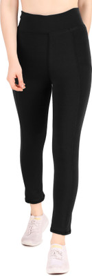 Anishq Solid Women Black Tights