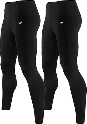 Kyk Solid Men Black Tights
