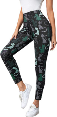 DE TRENDZ Black Jegging(Printed)
