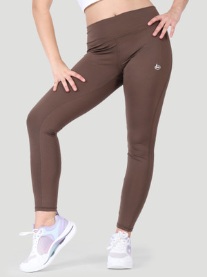 Woomfox Solid Women Brown Tights