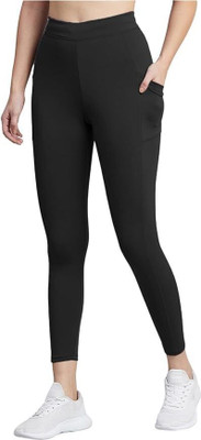 ASHTHAM Solid Women Black Tights