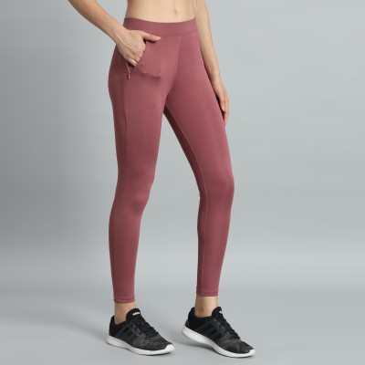 Adrenex by Flipkart Solid Women Pink Tights