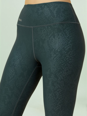 Fitkin Solid Women Green Tights