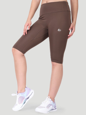 Woomfox Solid Women Brown Tights