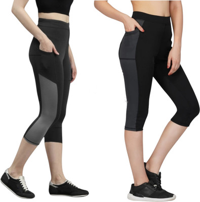 Earth joy Solid Women Black Tights
