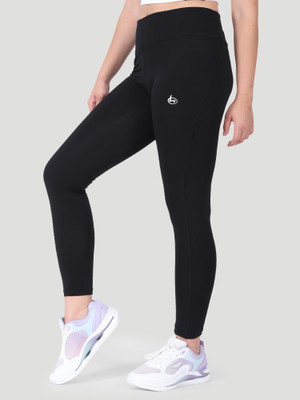 Woomfox Solid Women Black Tights