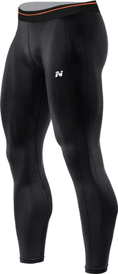 NINQ Solid Men Black Tights