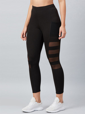 BLINKIN Self Design Women Black Tights