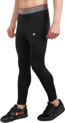 Kyk Solid Men Black Tights