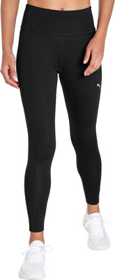 PUMA Solid Women Black Tights