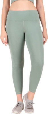 deevaz Solid Women Light Green Tights