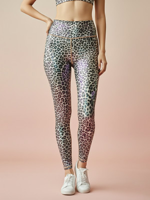 Fitkin Printed Women Multicolor Tights