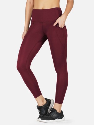 IMPERATIVE by NEU LOOK Solid Women Maroon Tights