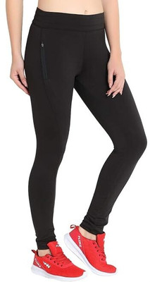 SMARTOTS Solid Women Black Tights