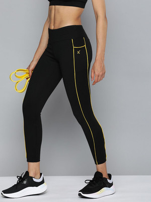HRX by Hrithik Roshan Solid Women Black Tights