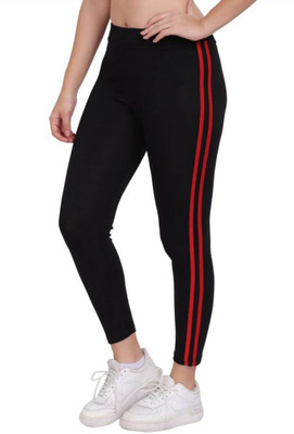 Rexalt Striped Women Black Tights