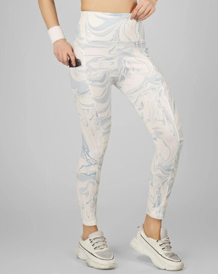BEYOGINI Printed Women White Tights