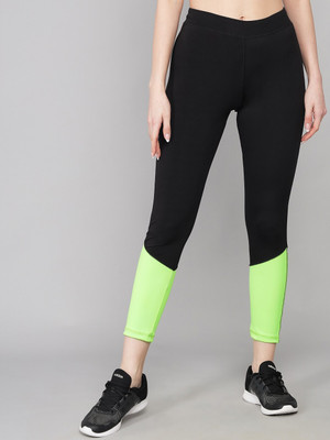 BEING RUNNER Color Block Women Multicolor Tights