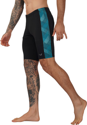 NINQ Color Block Men Light Blue Tights