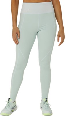 Asics Solid Women Blue Tights
