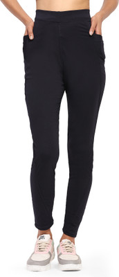 ComfyStyle Solid Women Dark Blue Tights