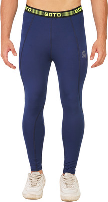 GOTO Solid Men Blue Tights