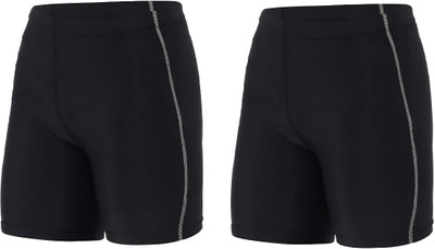 Kyk Solid Men Black Tights