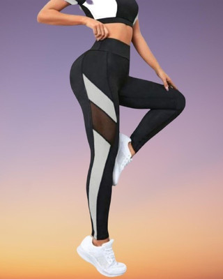 UNICUS APPAREL Color Block Women Grey Tights