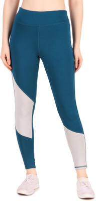 Anishq Color Block Women Blue Tights