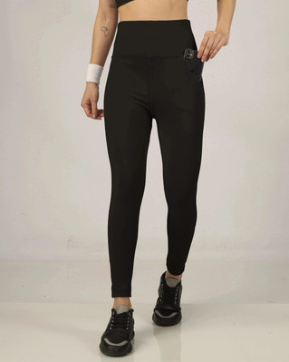BEYOGINI Solid Women Black Tights