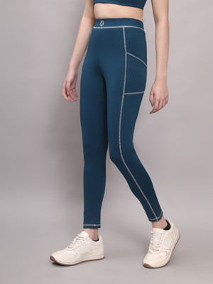 SAKARMAA Solid Women Blue Tights