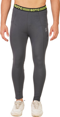 GOTO Solid Men Black Tights