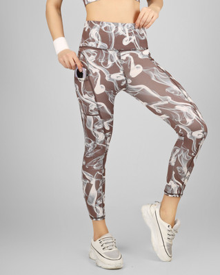 BEYOGINI Printed Women Brown Tights