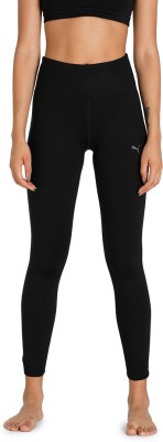 PUMA Solid Women Black Tights