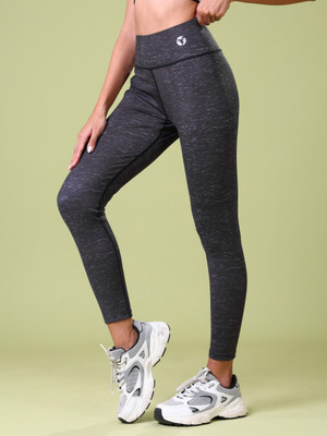 TECHNOSPORT Solid Women Grey Tights