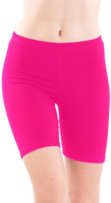 Fashion Line Solid Women Pink Cycling Shorts