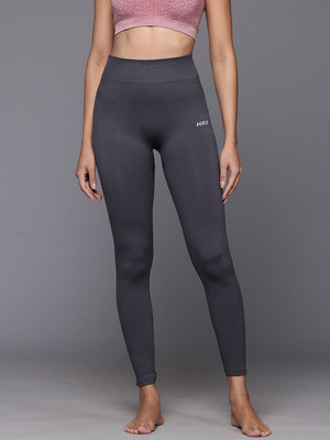 HRX by Hrithik Roshan Solid Women Black Tights