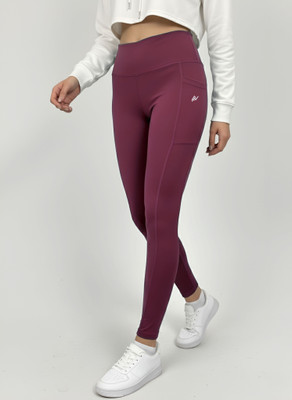 NEXSUS APPARELS Solid Women Maroon Tights