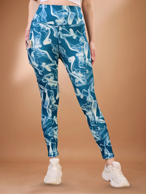 POOJARAN Printed Women Multicolor Tights